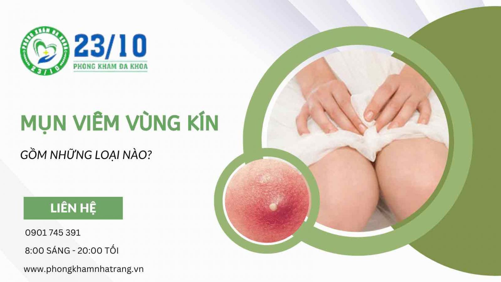 Những loại mụn phổ biến thường xuất hiện ở vùng kín