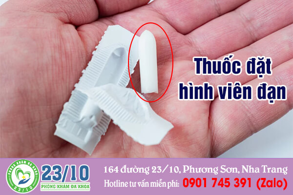 Viên đặt phụ khoa hình viên đạn