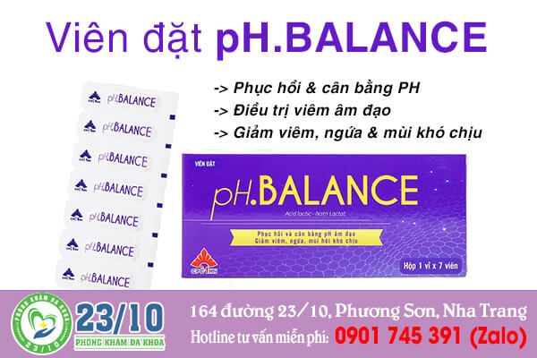 Viên đặt phụ khoa ph balance - Giảm viêm, ngứa, mùi hôi âm đạo